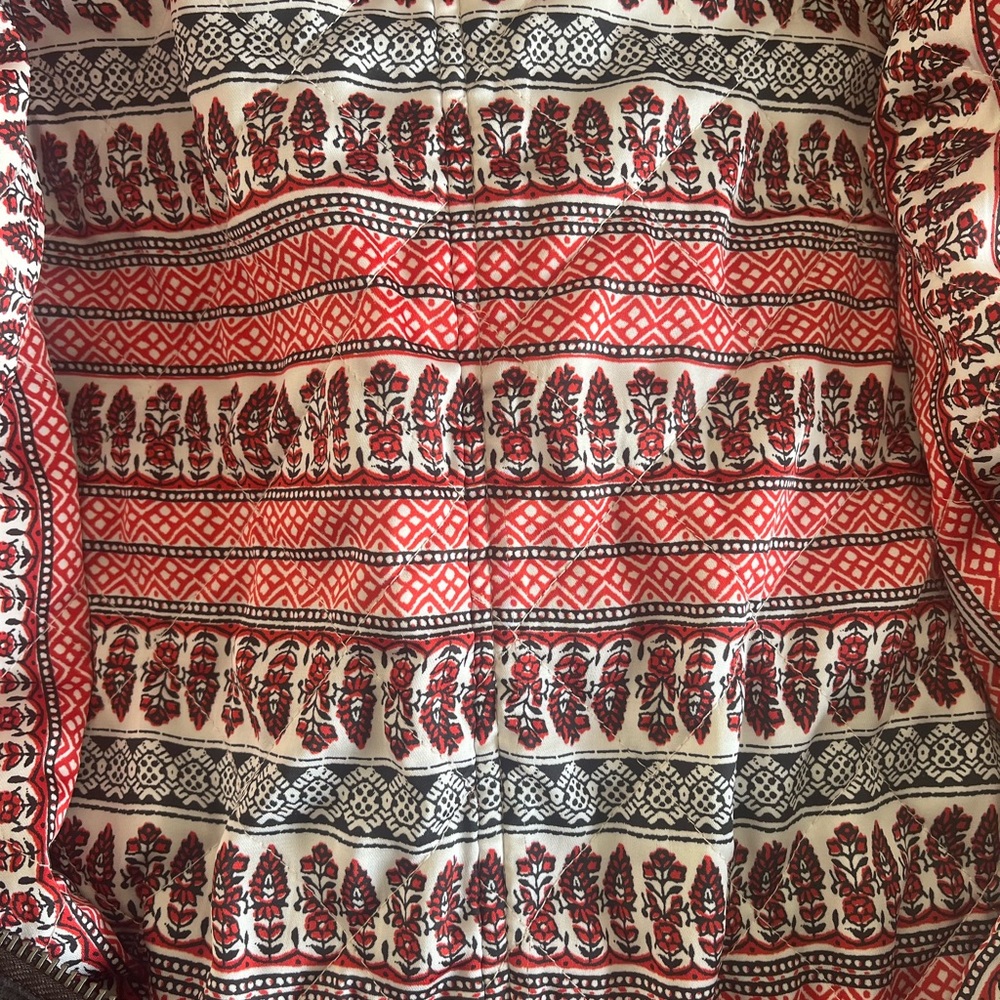 Free People Multicolor Quilted Patchwork Bomber J… - image 10